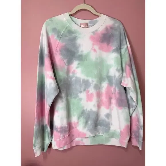 Show Me Your Mumu Scotty Tie Dye Crewneck Sweatshirt Size Medium